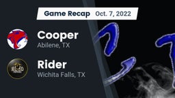 Recap: Cooper  vs. Rider  2022