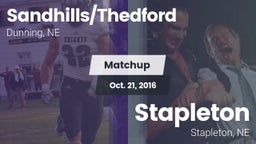 Matchup: Sandhills/Thedford vs. Stapleton  2016