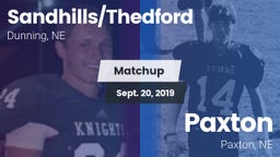 Matchup: Sandhills/Thedford vs. Paxton  2019