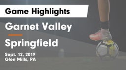 Garnet Valley  vs Springfield  Game Highlights - Sept. 12, 2019