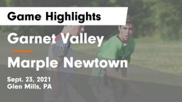 Garnet Valley  vs Marple Newtown  Game Highlights - Sept. 23, 2021