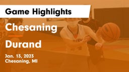 Chesaning  vs Durand  Game Highlights - Jan. 13, 2023