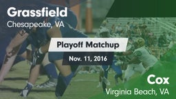 Matchup: Grassfield High vs. Cox  2016