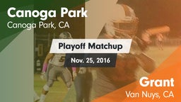Matchup: Canoga Park High vs. Grant  2015
