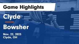 Clyde  vs Bowsher  Game Highlights - Nov. 22, 2023