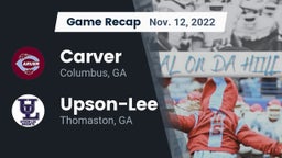 Recap: Carver  vs. Upson-Lee  2022