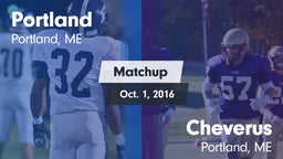 Matchup: Portland  vs. Cheverus  2016