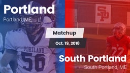 Matchup: Portland  vs. South Portland  2018