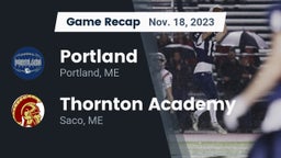 Recap: Portland  vs. Thornton Academy 2023