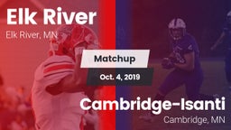 Matchup: Elk River High vs. Cambridge-Isanti  2019