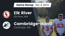 Recap: Elk River  vs. Cambridge-Isanti  2019