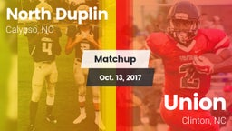 Matchup: North Duplin High vs. Union  2017