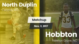 Matchup: North Duplin High vs. Hobbton  2017