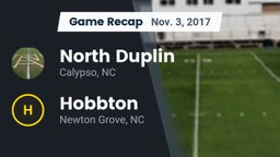 Recap: North Duplin  vs. Hobbton  2017