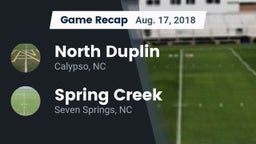 Recap: North Duplin  vs. Spring Creek  2018