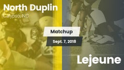 Matchup: North Duplin High vs. Lejeune 2018