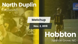 Matchup: North Duplin High vs. Hobbton  2018