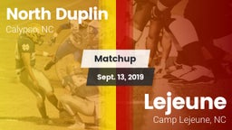 Matchup: North Duplin High vs. Lejeune  2019