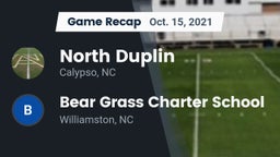 Recap: North Duplin  vs. Bear Grass Charter School 2021