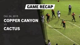 Recap: Copper Canyon  vs. Cactus 2015
