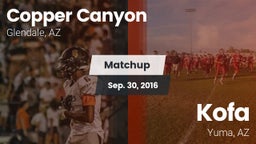 Matchup: Copper Canyon High vs. Kofa  2016