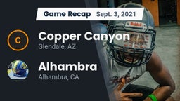 Recap: Copper Canyon  vs. Alhambra  2021