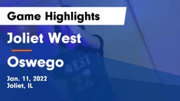 Joliet West  vs Oswego  Game Highlights - Jan. 11, 2022