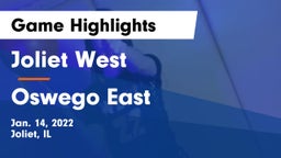 Joliet West  vs Oswego East  Game Highlights - Jan. 14, 2022