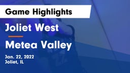 Joliet West  vs Metea Valley  Game Highlights - Jan. 22, 2022