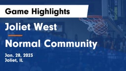 Joliet West  vs Normal Community  Game Highlights - Jan. 28, 2023