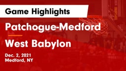 Patchogue-Medford  vs West Babylon  Game Highlights - Dec. 2, 2021