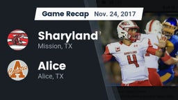 Recap: Sharyland  vs. Alice  2017