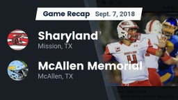 Recap: Sharyland  vs. McAllen Memorial  2018
