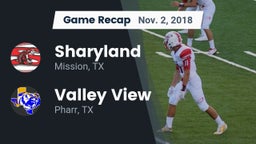 Recap: Sharyland  vs. Valley View  2018