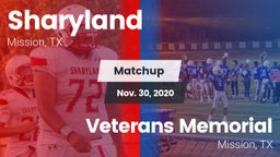 Matchup: Sharyland High vs. Veterans Memorial  2020