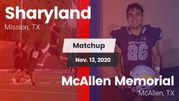 Matchup: Sharyland High vs. McAllen Memorial  2020