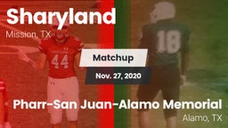 Matchup: Sharyland High vs. Pharr-San Juan-Alamo Memorial  2020