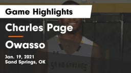 Charles Page  vs Owasso  Game Highlights - Jan. 19, 2021