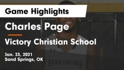 Charles Page  vs Victory Christian School Game Highlights - Jan. 23, 2021