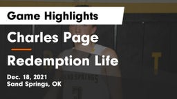 Charles Page  vs Redemption Life Game Highlights - Dec. 18, 2021