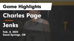 Charles Page  vs Jenks  Game Highlights - Feb. 8, 2022