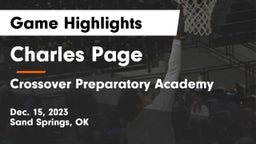Charles Page  vs Crossover Preparatory Academy Game Highlights - Dec. 15, 2023