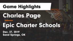 Charles Page  vs Epic Charter Schools Game Highlights - Dec. 27, 2019