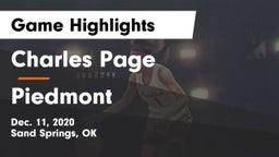 Charles Page  vs Piedmont Game Highlights - Dec. 11, 2020