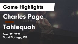 Charles Page  vs Tahlequah Game Highlights - Jan. 22, 2021