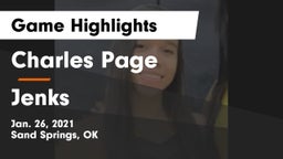 Charles Page  vs Jenks  Game Highlights - Jan. 26, 2021