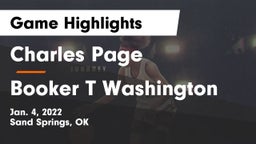 Charles Page  vs Booker T Washington  Game Highlights - Jan. 4, 2022