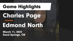 Charles Page  vs Edmond North  Game Highlights - March 11, 2022