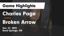 Charles Page  vs Broken Arrow  Game Highlights - Jan. 27, 2023