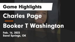 Charles Page  vs Booker T Washington  Game Highlights - Feb. 16, 2023